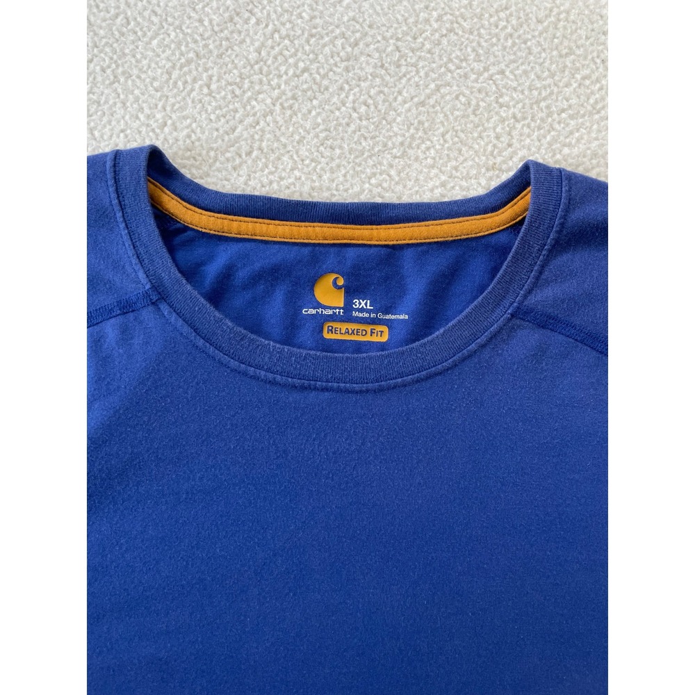 Carhartt Mens 3XL Long Sleeve T-Shirt Blue Force Relaxed Fit Graphic Sleeve - Picture 9 of 14